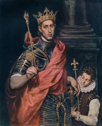 Saint Louis Roi de France avec un Page, vers 1590