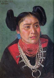 O-koon-sey (huile sur panneau de bois)