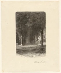 Sans titre [Rue bordée d