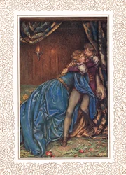 Lancelot et Guenièvre ensemble, illustration des 