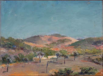Colline avec arbres