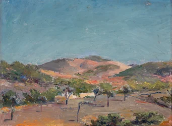 Colline avec des arbres, n.d.