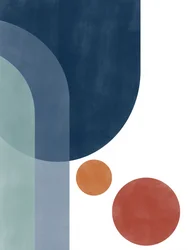 Abstrait géométrique bleu et orange