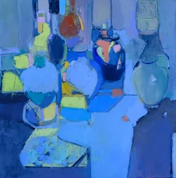 Nature morte abstraite colorée
