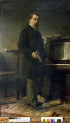 Amilcare Ponchielli (1834 - 1886). Compositeur italien. Peinture d
