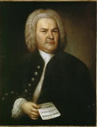 Jean-Sébastien Bach, compositeur allemand (huile sur toile)