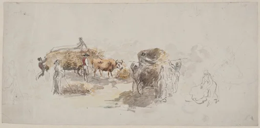 Scène de genre, fenaison