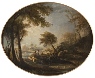 Paysage avec paysans et bétail