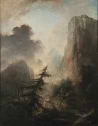 Paysage avec épicéa
