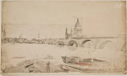 London Bridge et Saint-Paul vus depuis la rive de la Tamise