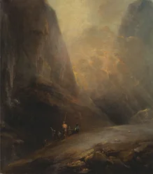 Paysage de montagne avec bandits