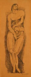 Femme nue debout, vers 1909