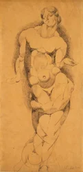Homme nu debout, vers 1909