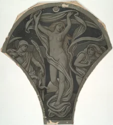 Carton pour Luna, des soixante études pour le plafond de Huntington (1926.80)