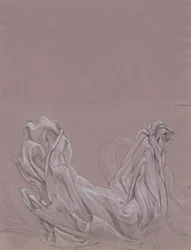 Études de figures (recto); Étude de draperie (verso)