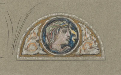 Étude pour lunette avec tête de femme