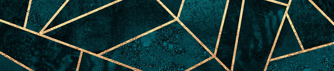 Motif élégant bleu sarcelle et or
