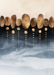 Abstrait « Golden Blue »