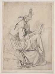 1ère étude pour le tableau avec les femmes à la fontaine à A.