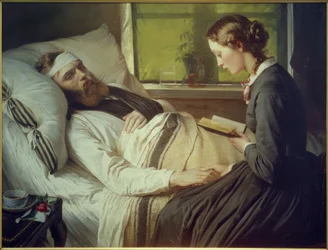 E.Jerichau-Baumann, Le soldat blessé