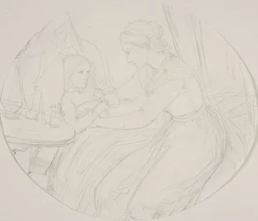 Une jeune femme au chevet d