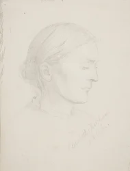 Vieille femme de profil