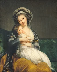Autoportrait en turban avec son enfant