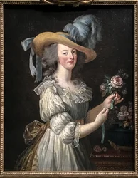 Marie-Antoinette en robe de mousseline