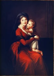 Portrait de la princesse Alexandra Petrovna Galitzine avec son fils