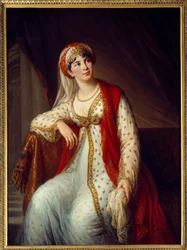 Portrait de la chanteuse italienne Giuseppina Grassini dans le rôle de Zaïre dans la pièce de Voltaire du même nom