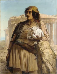 Un berger devant le Parthénon