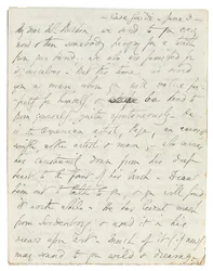 Lettre autographe à John Ruskin, Casa Giudi, Florence, 3 juin 1859