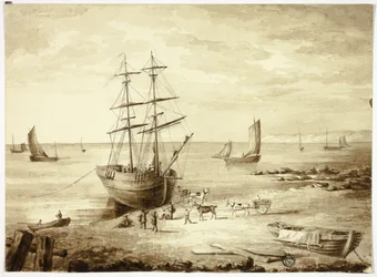 Chargement de bateau au port