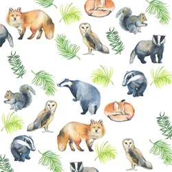 Animaux des bois, 2017 (aquarelle)