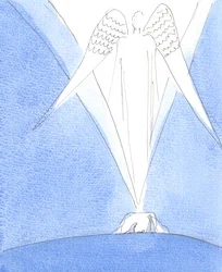 Un événement aussi merveilleux que la naissance, dans notre monde, du Fils de Dieu incarné ne pouvait pas passer inaperçu, 2005 (aquarelle sur papier)