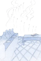 Les anges ont fait écho aux chants humbles des frères, leur adoration entrelacée de joie et de bannières lumineuses