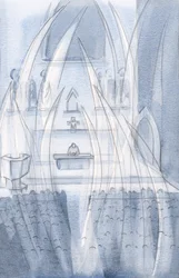 Les anges adorent avec nous à la Sainte Messe, s