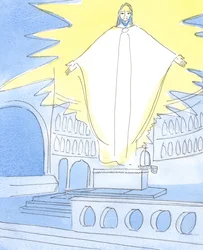 À la fin des temps, le Christ ressuscité dans la gloire jugera tous les peuples
