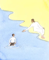 Le Christ tend la main, tout le temps, pour sauver les gens des voies pécheresses