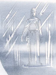 Le Christ est caché derrière deux voiles