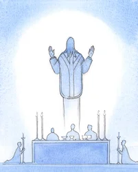 Le Christ notre Seigneur ressuscité était Présent au-dessus de l
