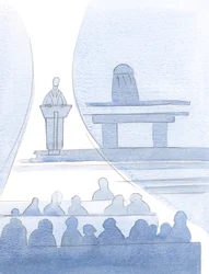 Le Christ a parlé à travers son prêtre, disant : "Vous aussi, pouvez parler avec autorité" ; ce qui signifie que vous, les fidèles baptisés, pouvez partager la foi, 2000