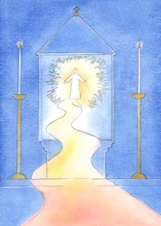 Le Christ qui nous accueille au tabernacle attend également de nous accueillir au ciel - si nous nous sommes repentis de nos péchés