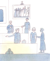Le Christ souhaite que davantage de catholiques se soucient de son honneur et traitent sa «maison de prière» comme un lieu saint, et non comme un marché ou un pub, avec de bruyants bavardages et peu de prière, 2005