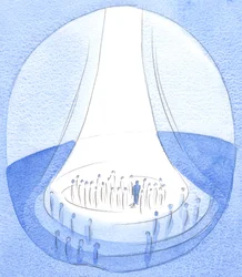 Le sacrifice du Christ - offert depuis la terre - est comme un phare de lumière devant le Ciel