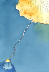 De la vie de grâce, une échelle de corde menait vers le haut où le Christ et les Saints attendaient au Ciel pour accueillir ceux qui persévéraient