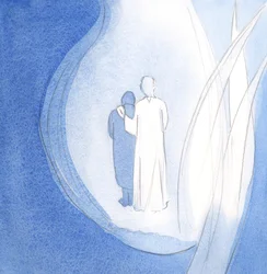 Il se promenait dans Son petit Royaume, qui est mon âme, me réconfortant, tandis que Ses anges se tenaient à côté