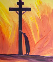 Si nos souffrances rendent la prière difficile, nous pouvons simplement nous appuyer sur la Croix, près du Christ, nous reposer en Lui et endurer patiemment nos difficultés