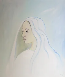 Au ciel, la Vierge Marie partage la préoccupation de son fils pour tout ce qui se passe sur terre, 2000
