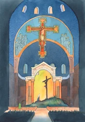 À la cathédrale de Westminster, et dans chaque église catholique, le Sacrifice du Calvaire est re-présenté pour notre salut à la Messe